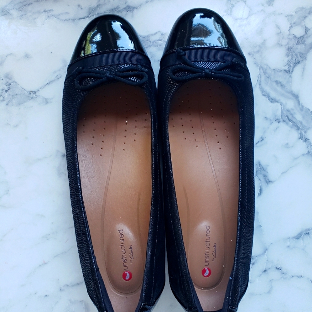 Clarks black dress work shoes
